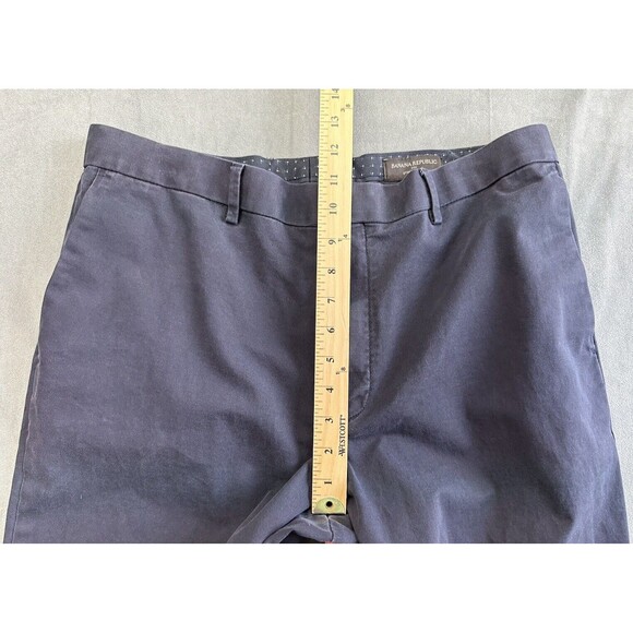 Banana Republic Chino Pants Men's 35x32 Straight Blue Flat Slacks RUNS SMALL - Picture 11 of 14